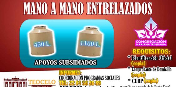 Convocatoria:  Para adquirir apoyos subsidiados de cadena de agua.