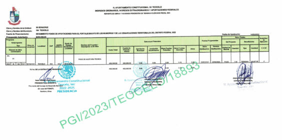 SEGUIMIENTO FORTAMUNDF 2022