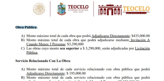 MONTOS PARA PROCESOS LICITATORIOS 2022