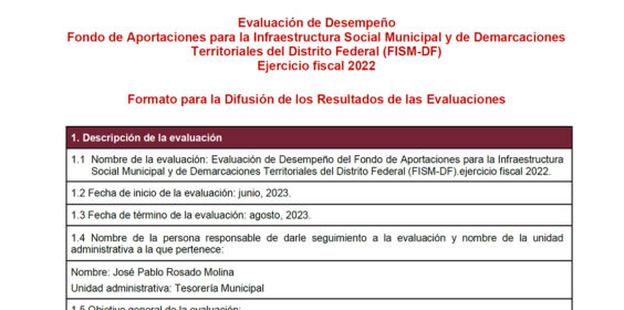 EVALUACIÓN DE DESEMPEÑO FISM-DF