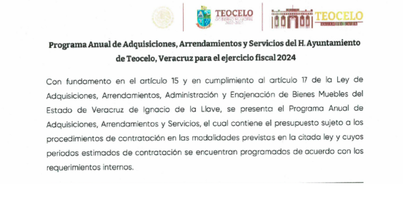 PROGRAMA ANUAL DE ADQUSICIONES 2024